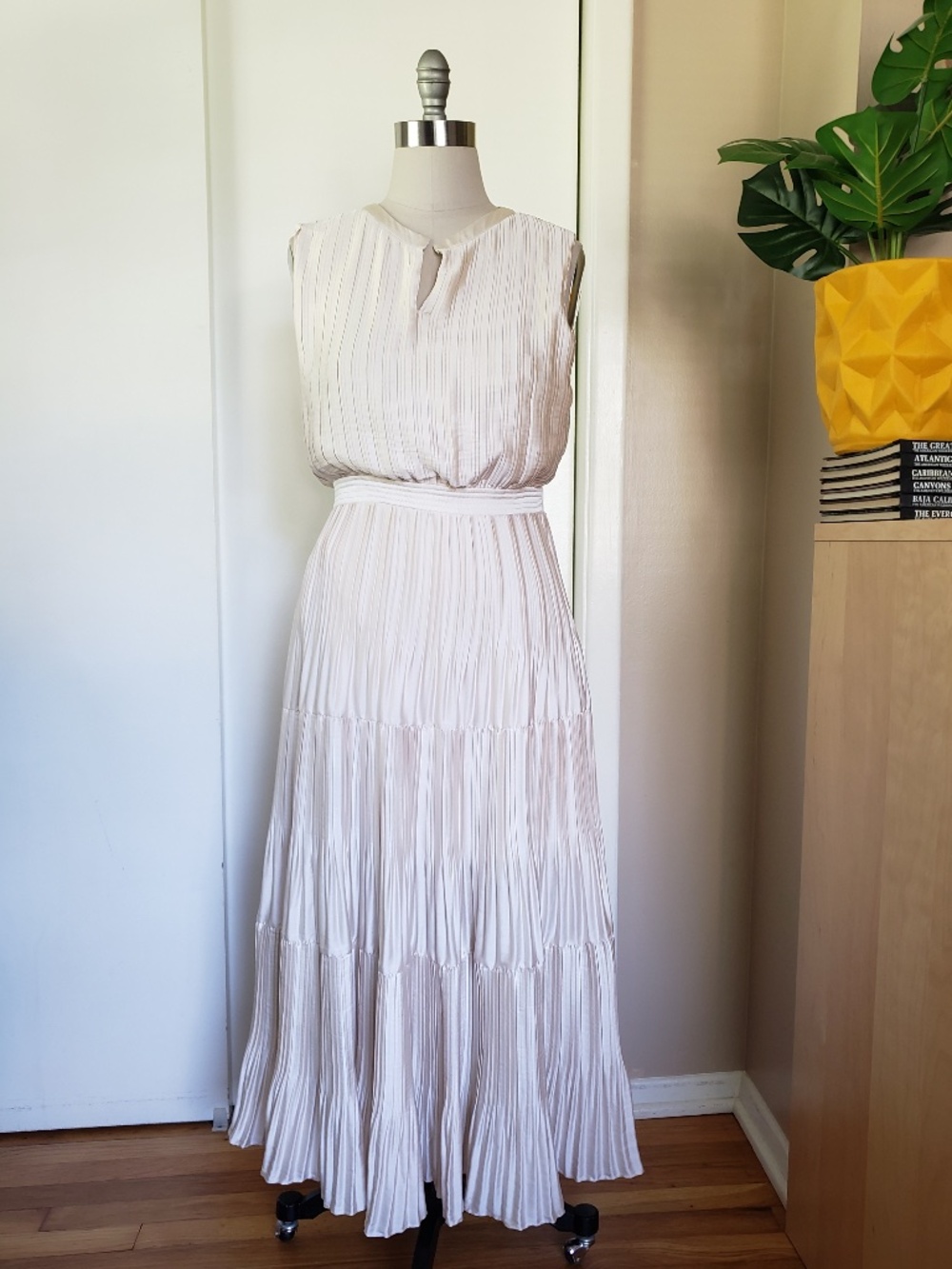 Current Air Pleated Maxi Dress Size Medium